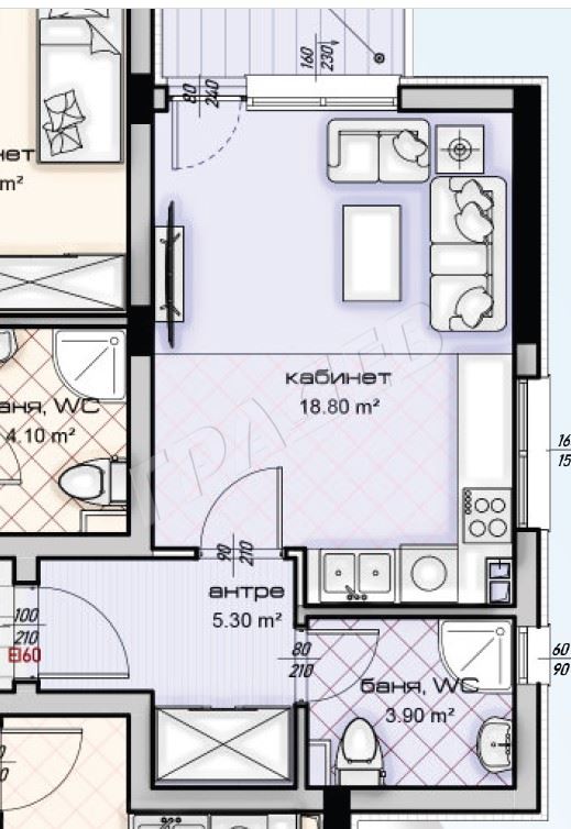 Едностаен апартамент в новострояща се сграда в ж.к.“Вл.Варненчик“ - Агенция за недвижими имоти Варна - Екипът, имот 1